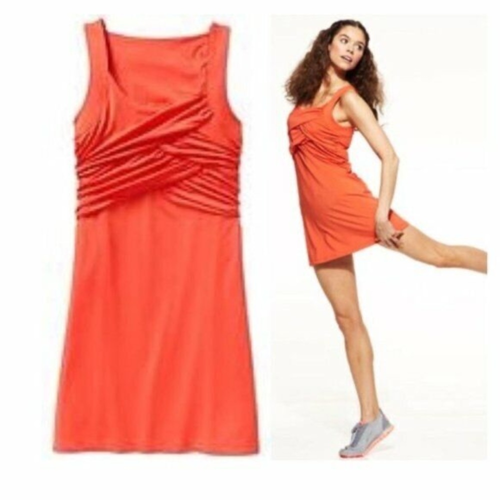 NWOT Athleta Orange Athletic Dress, size L